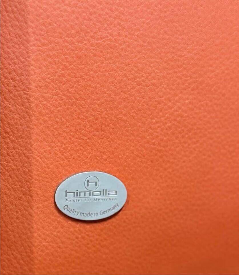 Himolla 2-Seater Orange Leather Sofa