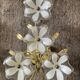 Pair of vintage golden sconces and lucite flowers