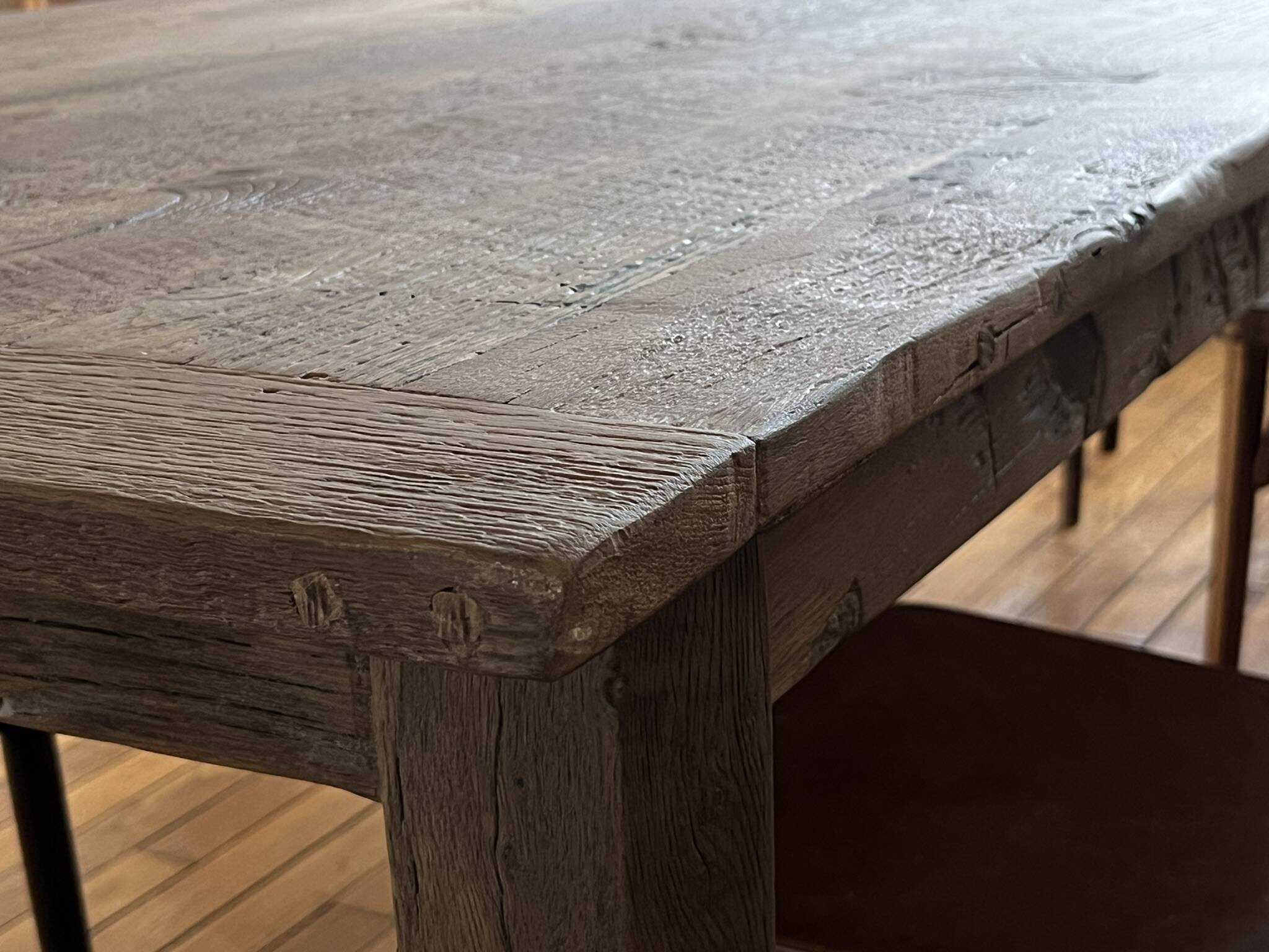 Farm table in solid oak Provence - 250 cm in length