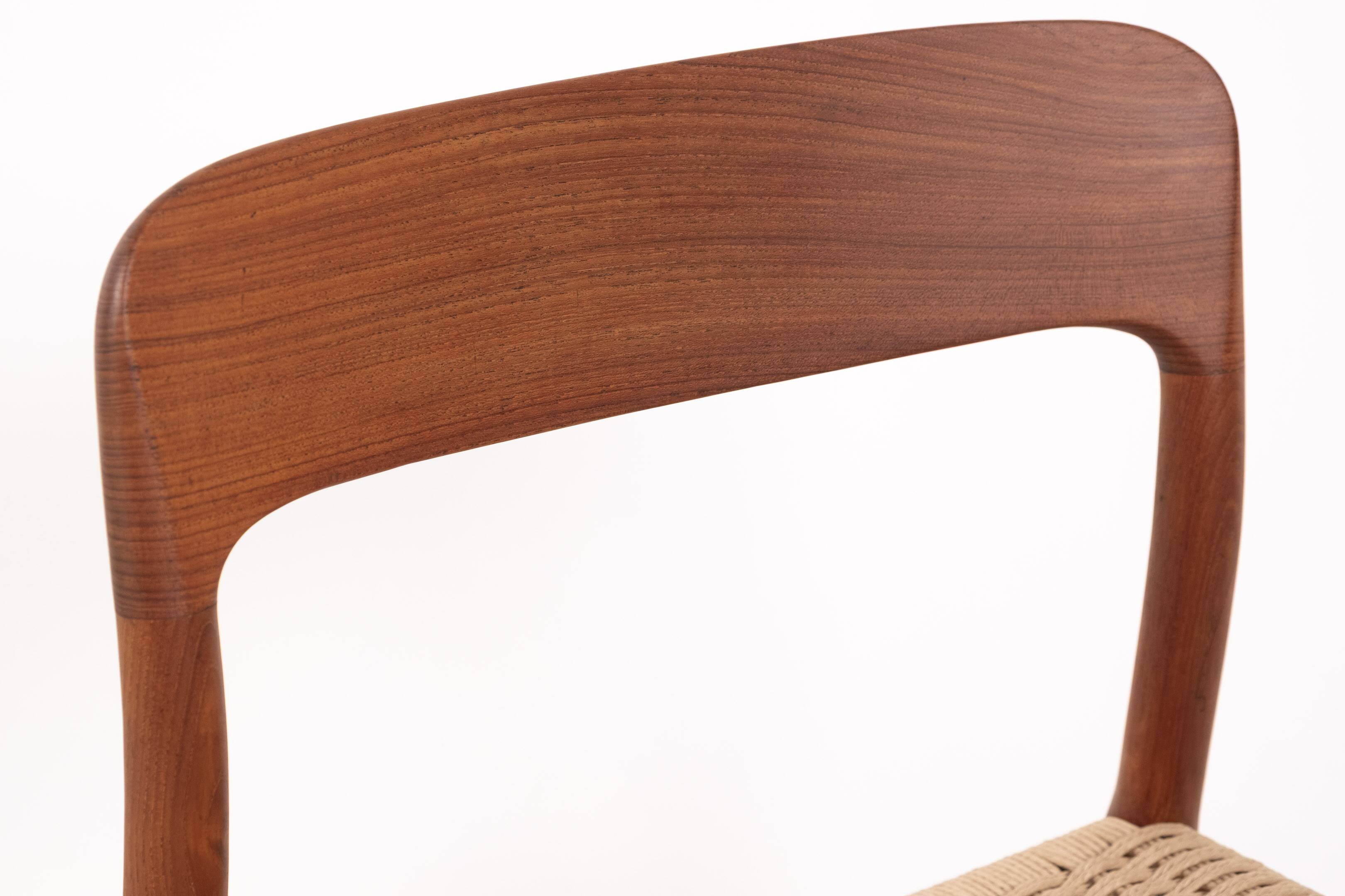 3x Niels Møller Chair Model 75 in Teak, 1960s Denmark