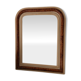 Antique Louis Philippe style mirror, burl wood