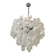 Murano Glass Sputnik Chandelier With Swirling Italian Glass Clear and White