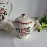 Sarreguemines earthenware sugar bowl, Epernay pattern