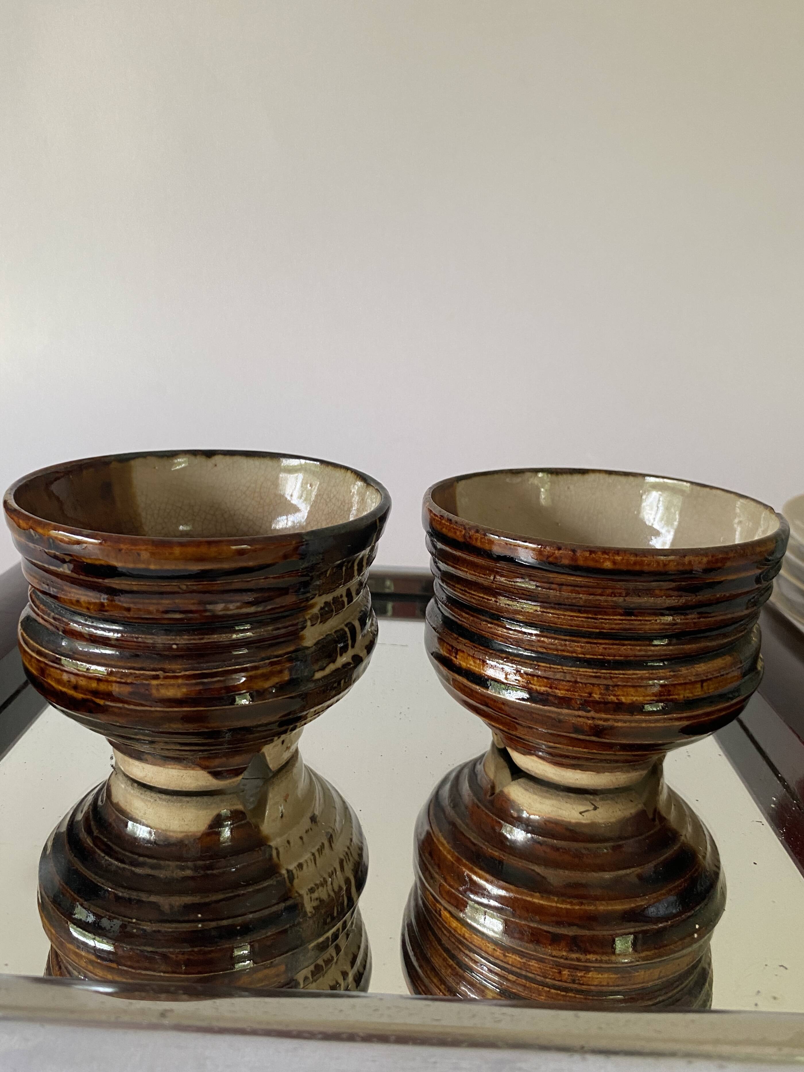 Art Deco tray, mirror, wood and metal