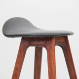Tabouret de bar scandinave en palissandre modèle OD61. H 62 cm.