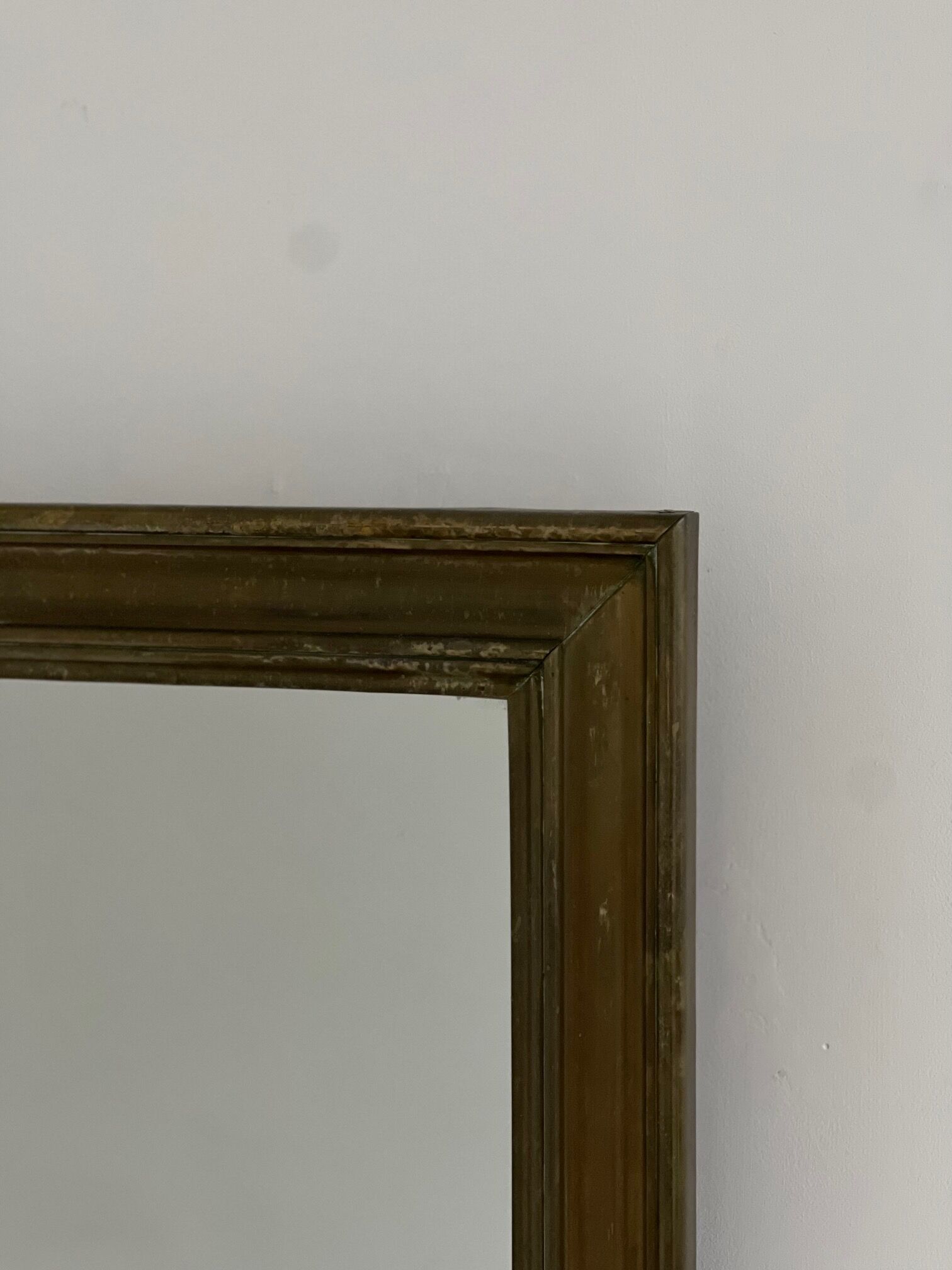 Antique french brass bistro mirror