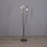 VINTAGE 1960S THREE-LIGHT GLASS FLOOR LAMP, ITALIAN DESIGN