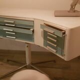 Meuble ancien  de dentiste bleue et blanc