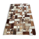Patchwork carpet in cowhide 164x105cm from the 70s