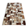 Tapis Patchwork en peau de vache 164x105cm des années 70