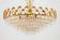 Gold Palwa Gilt Brass and Crystal Chandelier, Germany, 1970s