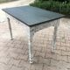 Louis Philippe table with a metal top