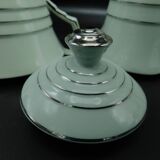 Cafeteria, creamer and sugar, puls, celadon & silver