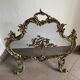 Paravent de cheminée vintage de style français en bronze ouvragé