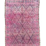Vintage pink Berber rug from Boujad