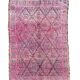 Vintage pink Berber rug from Boujad