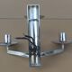 Triple sciolari chrome vintage design deco triple wall lamp