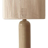 Lampe Grès et corde coton