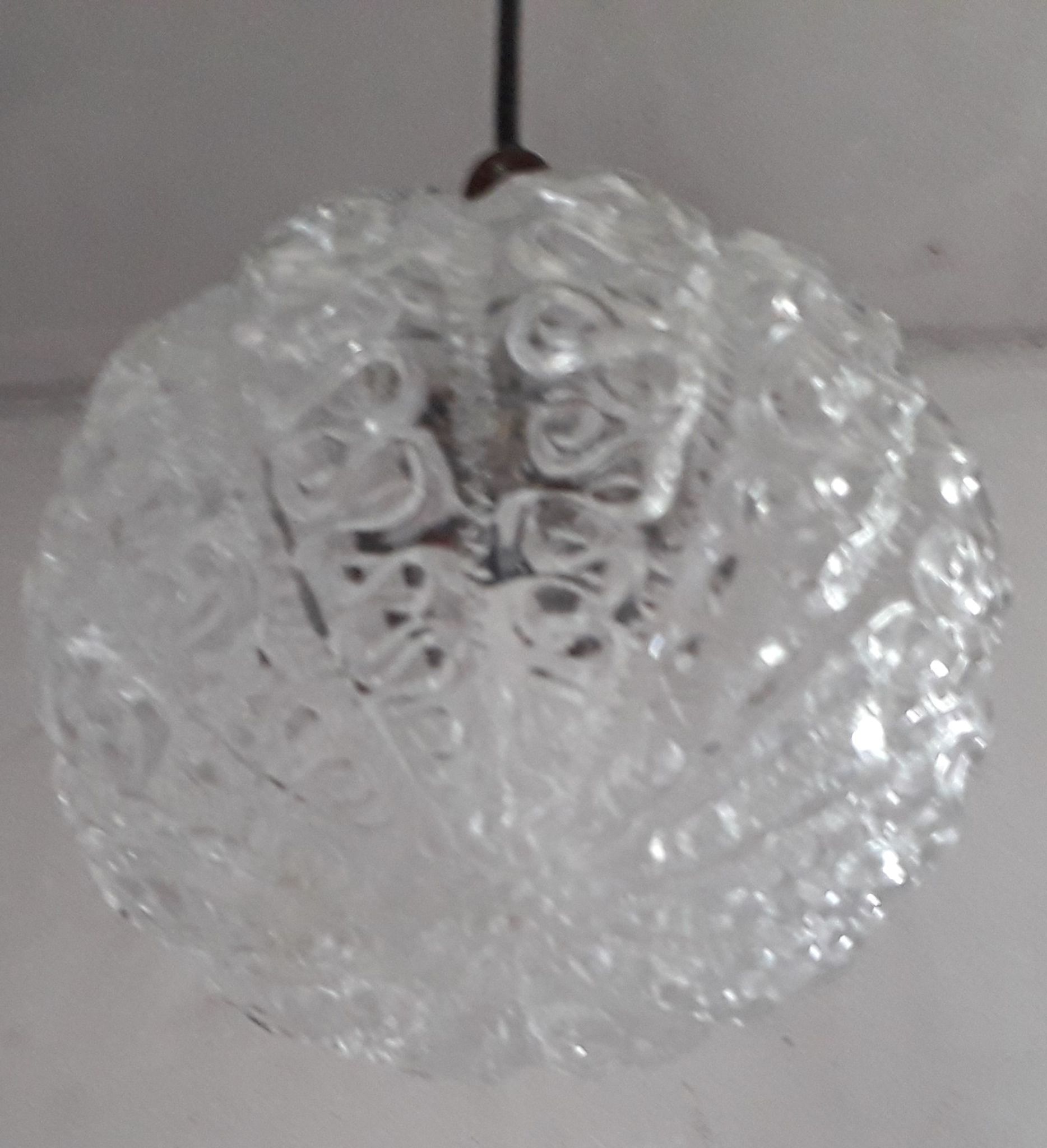 Suspension en verre années 70