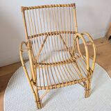 Fauteuil en rotin vintage