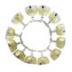 Set of 12 glasses - VMC Reims Arlequin champagne glasses - yellow decor