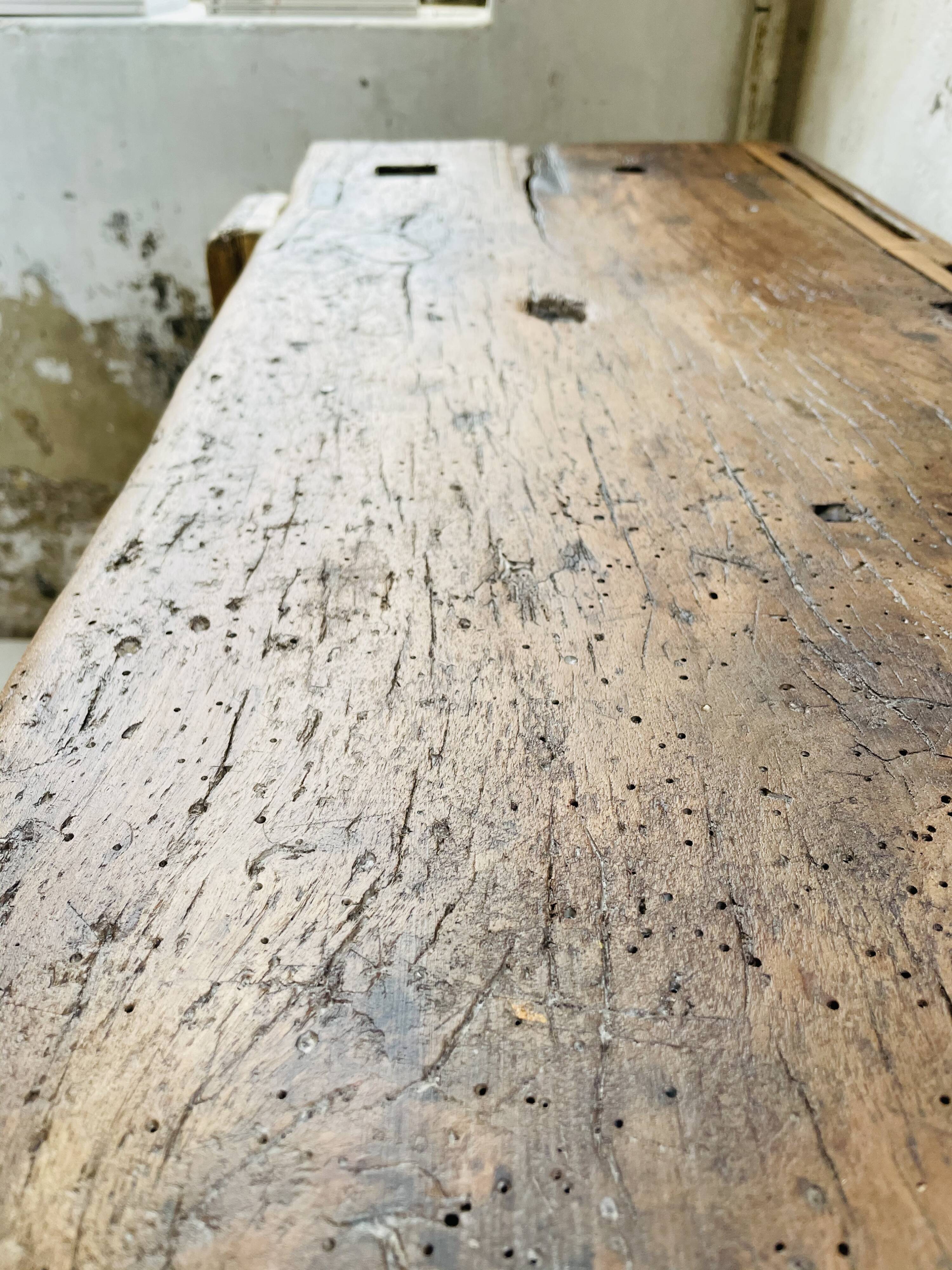 Small oak workbench