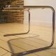 Smoked glass and chrome metal sofa tip