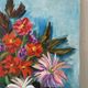 Dahlias and Zinnias, oil on canvas signed Gisèle Renaut