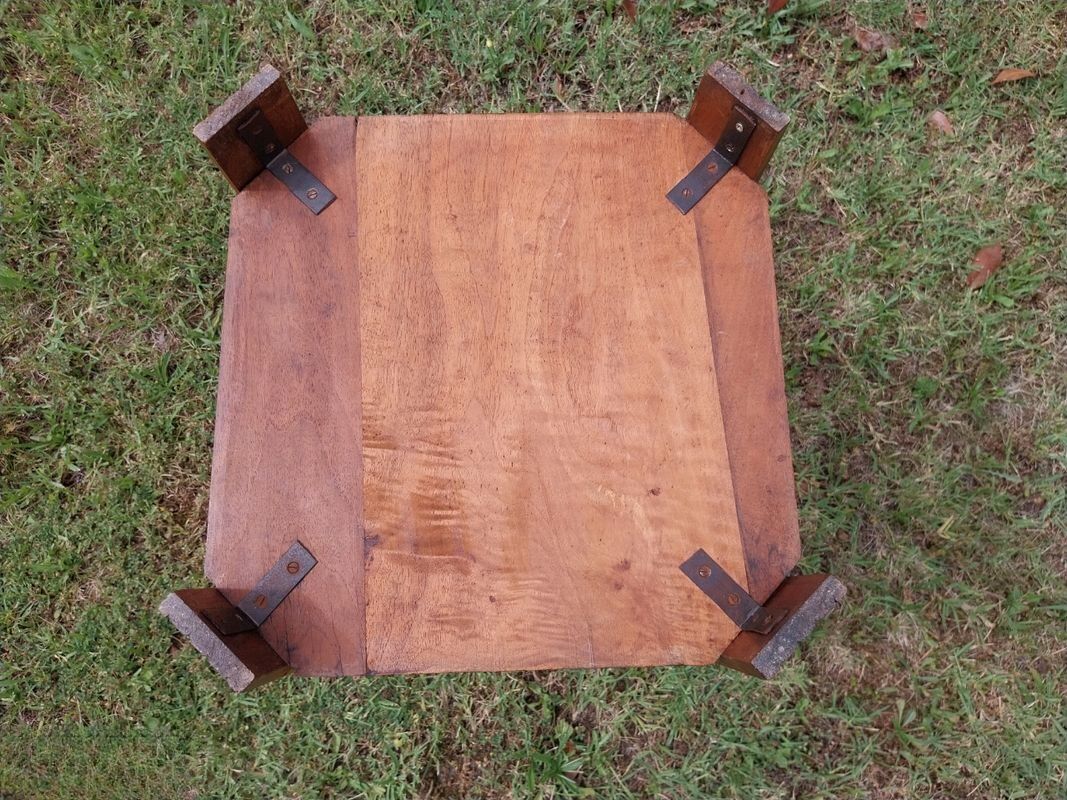 Beautiful antique pedestal table / side table / bedside table