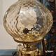 Table lamp, tripod, golden brass, vintage, 50s
