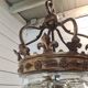 Lantern with fleur-de-lys crown in bronze 19th