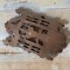 antique foldable wall shelf with openwork wood