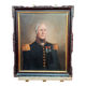 Peinture à l'huile d'un soldat antique du XIXe siècle en uniforme militaire