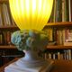 Green resin lamp signed Georgia Jacob circa 1970