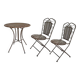 folding garden furniture in patinated iron