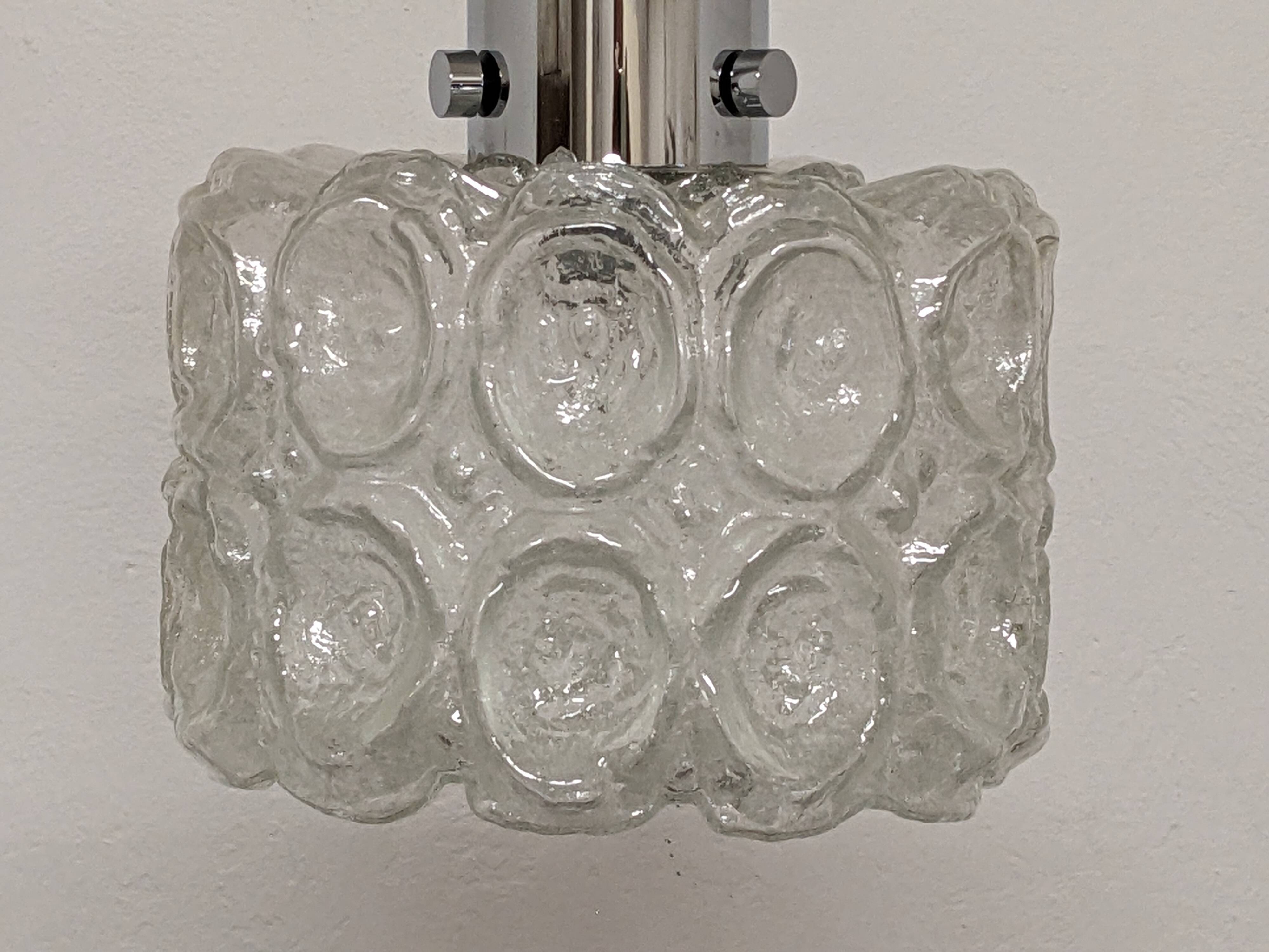 Bubble glass pendant by Helena Tynell for Limburg, Germany circa 1970.