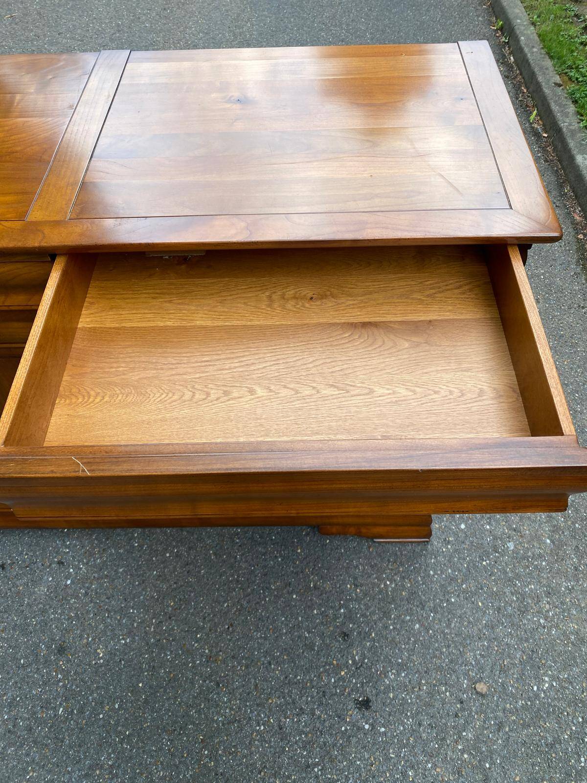 19th century Louis Philippe solid oak sideboard