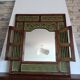 Grand miroir en bois sculpté avec volets – Style balinais
