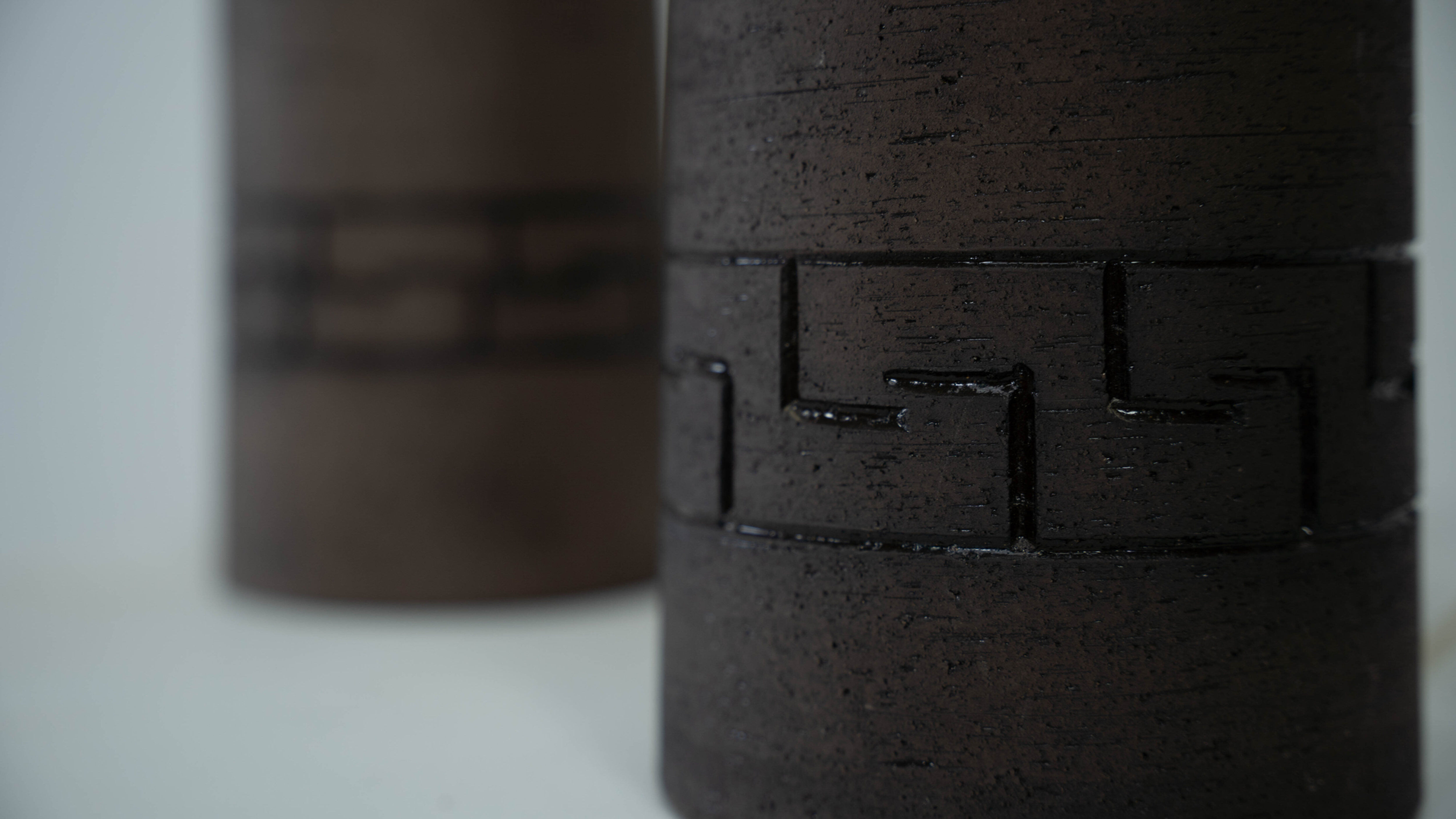 Set of two ceramic sculptural table lamps by Töreboda