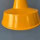 Small vintage yellow industrial pendant lamp