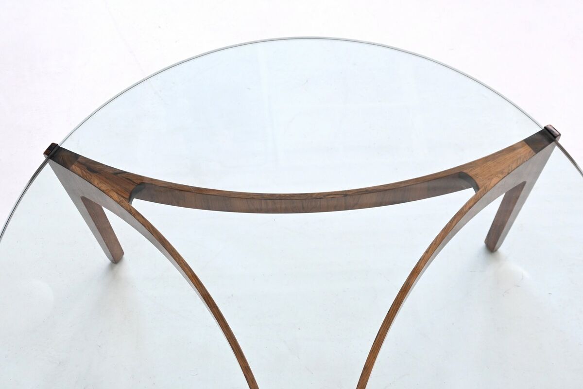 Sven Ellekaer sculptural coffee table rosewood Linneberg Denmark 1962