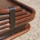 Canapé Mid Century Modern en bambou et cuir par Vivai del Sud