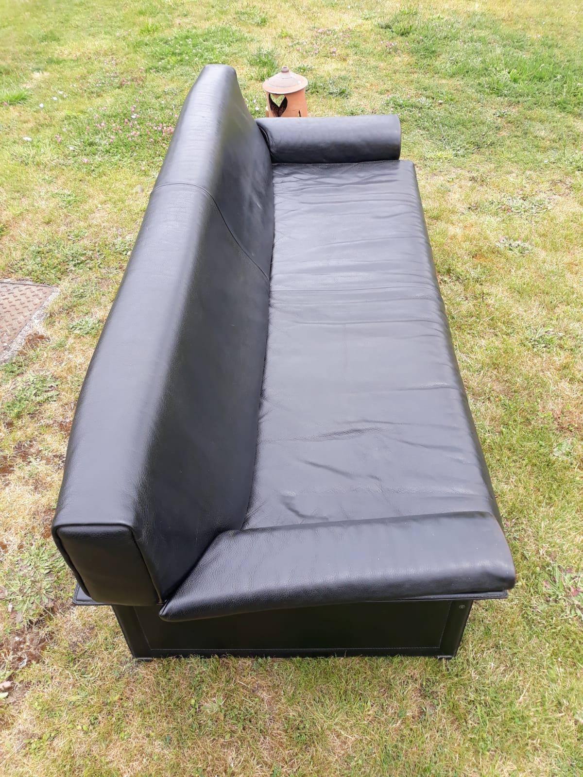 Leather sofa Tito Agnoli for Matteo Grassi