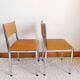 Pair of vintage leatherette and chrome chairs from the 1970s