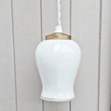 Vintage opaline portable lamp