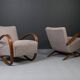 Rare Art Deco armchairs by J. Halabala, model H269, 1930s, set of 2.