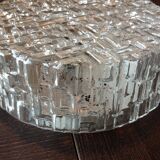 Round ceiling lamp in bulled glass / vintage 60s/70s
