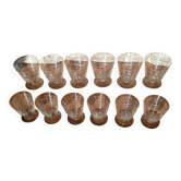 Set of 12 engraved Bohemian Crystal Glasses