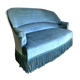 Banquette Crapaud velours bleu