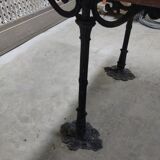 Table de camelot en fonte et marbre